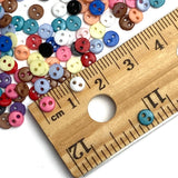 Last Pack, Button Confetti, Color Mix of 600 Nylon Micro Buttons, 3/16" 2-Hole 4.5mm, #LP-57