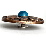 Starflower with "Turquoise"  1-1/2" Copper Screw Back Concho, Copper 1.5"  #SWH-119