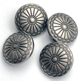 Southwest Sunflower Two, Silver Color Shank Back Button  13/16" #SWC-18