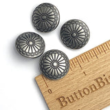 Southwest Sunflower Two, Silver Color Shank Back Button  13/16" #SWC-18
