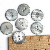 11/16" Silver-Gray Semi Rustic 18mm Shell, 2-Hole, Pack of 22 Buttons, #23-204