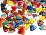 Pack of 115 Triangle Color-Mix Buttons, Opaque Glass 7/16" Two-Hole, Pack of 115, #LP-147-115