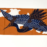 Large Crane Flying, Tenugui Towel from Japan, 100% Cotton 13.5" x 36"
