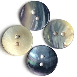 Mermaid's Indigo 5/8" Blue Mussel Shell Buttons, Pack of 9   #23-92