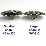 Re-Stocked, Southwest Repousse 3/4" Nickel Silver Button 19mm, Smaller Shank Back #SW-226