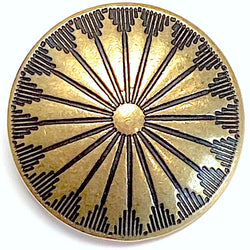 Mesa Sunflower 1" Brass with Large Shank Concho Button  #SW-313-IB-01