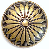 Mesa Sunflower 1" Brass with Large Shank Concho Button  #SW-313-IB-01