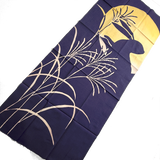 Moon Rabbit Tenugui Towel from Japan, 100% Cotton 13" x 36"