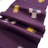 Eggplant Vintage Meisen Kimono Silk Pieces from Japan, 13.5" x 54"  # ZP-17