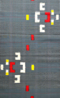 Modern Science Vintage Meisen Kimono Silk Pieces from Japan, 14" x 57"  # ZP-18