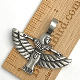 SALE, Isis Winged Goddess Large Pewter Pendant, 1-7/8" 48mm  # FJ-101