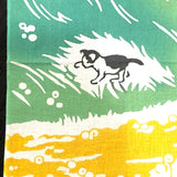 Cats Among Dandelions Tenugui Towel from Japan, 100% Cotton 14" x 35"