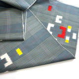 Modern Science Vintage Meisen Kimono Silk Pieces from Japan, 14" x 57"  # ZP-18