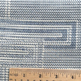 Shifting Woven Rectangles Off-White/Blue Pongee Ikat, Vintage Silk from Japan By the Yard #413