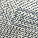 Shifting Woven Rectangles Off-White/Blue Pongee Ikat, Vintage Silk from Japan By the Yard #413