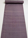 Dusty Slubby Purple with Gridlines, Yarn-Dyed Vintage Silk from Japan By the Yard #325