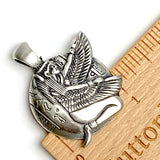 Goddess Isis Kneeling, Pewter Pendant, 1.5" / 39mm  # FJ-104