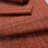 Rustic Black/Orange Chunky Vintage Silk from Japan By the Yard #326