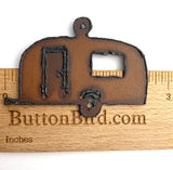 Camper Trailer Rusted Iron Pendant 2.5"  #RST 3028