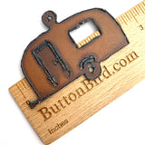 Camper Trailer Rusted Iron Pendant 2.5"  #RST 3028