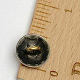 Tiny Star Feathers 1/2" Button, Shank Back, Nickel Silver #SW-315-DT-J22