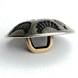 Tiny Star Feathers 1/2" Button, Shank Back, Nickel Silver #SW-315-DT-J22