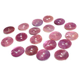 Re-Stocked, 1/2" Pink Lilac Semi-Rustic Pearl Shell 2-hole, Per Button #184-D