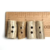 Genuine Antler Button/Toggle 1" x 1/2" Light Browns/Taupes Mostly Thinner   #SK-002
