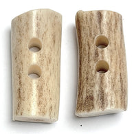 Genuine Antler Button/Toggle 1" x 1/2" Light Browns/Taupes Mostly Thinner   #SK-002