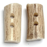Genuine Antler Button/Toggle 1" x 1/2" Light Browns/Taupes Mostly Thinner   #SK-002
