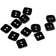 Tiny Black Square Shiny Agoya Shell 3/8" / 10mm Button PACK OF TWO #SK-1860