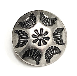 Tiny Star Feathers 1/2" Button, Shank Back, Nickel Silver #SW-315-DT-J22