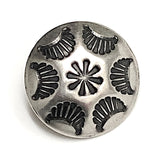 Tiny Star Feathers 1/2" Button, Shank Back, Nickel Silver #SW-315-DT-J22