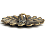 Santa Fe Daisy Brass, 1.25" Scallop-Edge Button, 34mm, Large Shank #SW-318