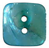 Turquoise Square Shiny Agoya Shell 5/8" / 15.5mm Button #SK-1874