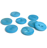 Teal Blue River Shell 11/16" 2-hole Button,  # 1800