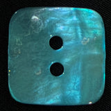 Turquoise Square Shiny Agoya Shell 5/8" / 15.5mm Button #SK-1874