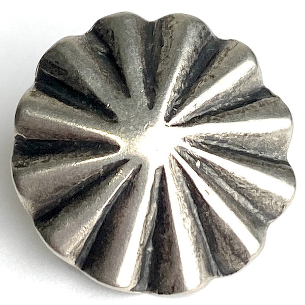 Repousse 5/8" Nickel Silver Button 15mm, Shank Back #SW-433