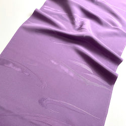 Lilac Jacquard Waves, Liquid Drape Vintage Kimono Silk Pieces from Japan, 14" x 61"  # ZP-21