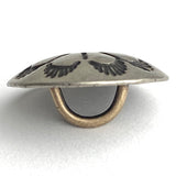 Desert Primrose 5/8" / 15mm Concho Button, 16mm Nickel Silver, Large Shank   #SW-321