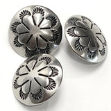 Desert Primrose 5/8" / 15mm Concho Button, 16mm Nickel Silver, Large Shank   #SW-321