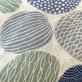 Stones from Japan, Cotton/Linen Print, Bookhou / Kokka, 43" Wide, Per Yard, #1B Blue