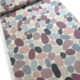 Stones from Japan, Cotton/Linen Print, Bookhou / Kokka, 43" Wide, Per Yard, #1A Plum