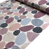 Stones from Japan, Cotton/Linen Print, Bookhou / Kokka, 43" Wide, Per Yard, #1A Plum