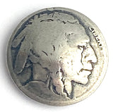 Re-Stocked, Authentic Indian Head Nickel SCREW-BACK 7/8"  #SW-32-SC