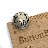 Southwest Bear Button 3/4" Nickel Silver 18mm with Large Shank #SW-322