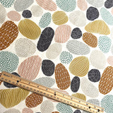 Stones from Japan, Cotton/Linen Print, Bookhou / Kokka, 43" Wide, Per Yard, #1C Mustard
