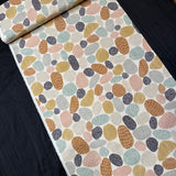 Stones from Japan, Cotton/Linen Print, Bookhou / Kokka, 43" Wide, Per Yard, #1C Mustard