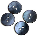 Re-Stocked Dark Indigo/Navy Velvet Agoya Shell 5/8" 2-hole Button, Pack of 8 #SK-1209