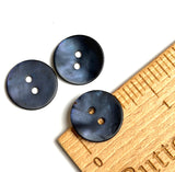 Re-Stocked Dark Indigo/Navy Velvet Agoya Shell 5/8" 2-hole Button, Pack of 8 #SK-1209